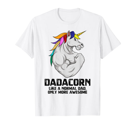 Dadacorn Muscle Dad Unicorn Fathers Day Funny Gift T-Shirt
