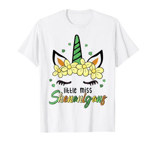 Little Miss Shenanigans St Patricks Day Saint Paddys Day T-Shirt