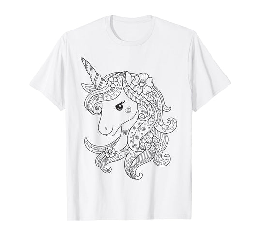 Unicorn to paint and color T-Shirt