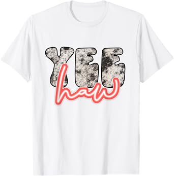 Retro Yee Haw Howdy Rodeo Western Country Southern Cowgirl T-Shirt