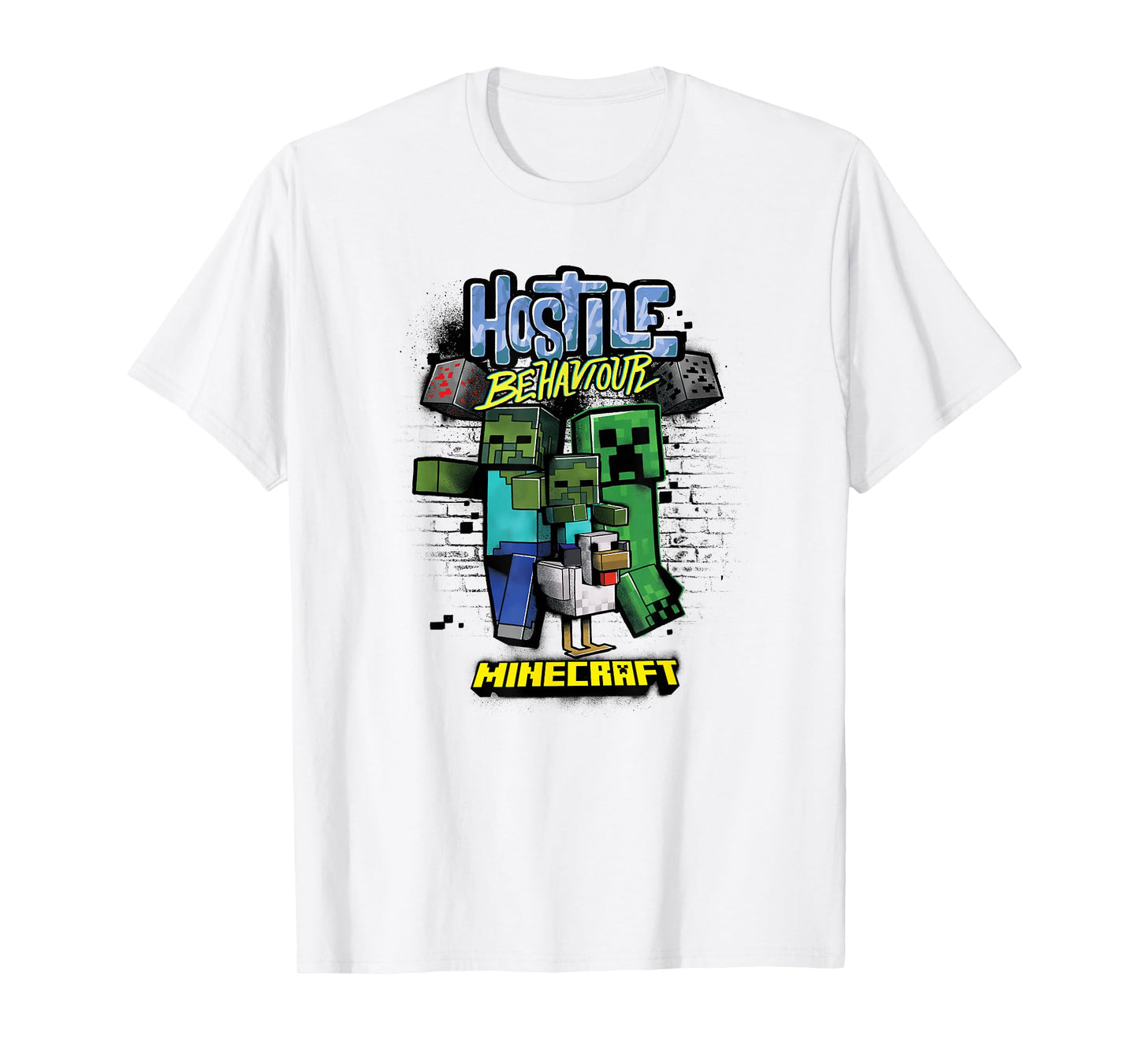 Minecraft Hostile Behaviour Aggressive Mob Group T-Shirt