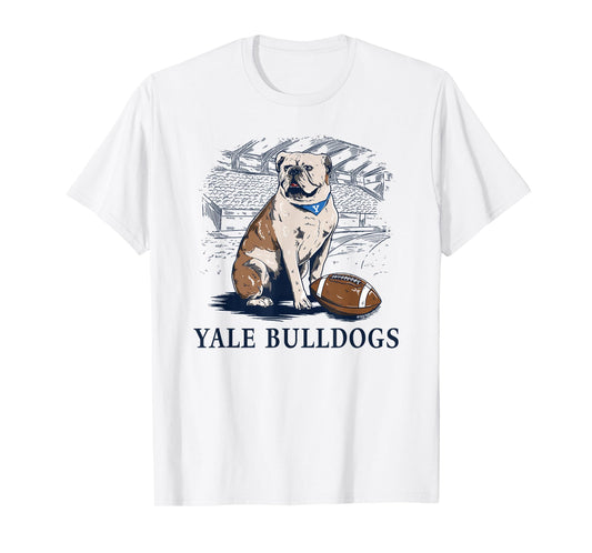 Yale University Bulldog Handsome Dan XIX Line Art T-Shirt