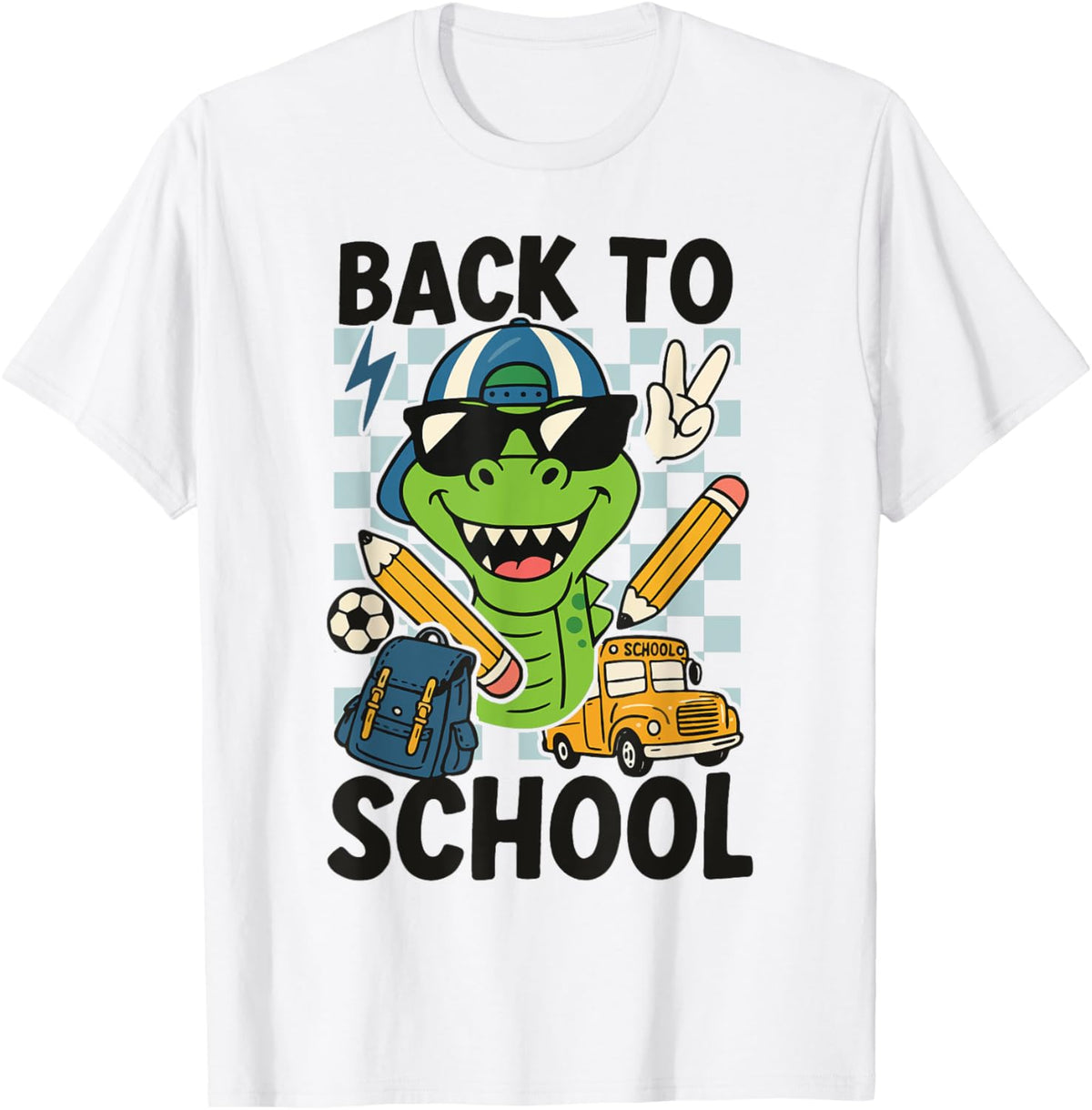 Cool Dinosaur Back to School Boys Kids First Day 2025 T-Shirt