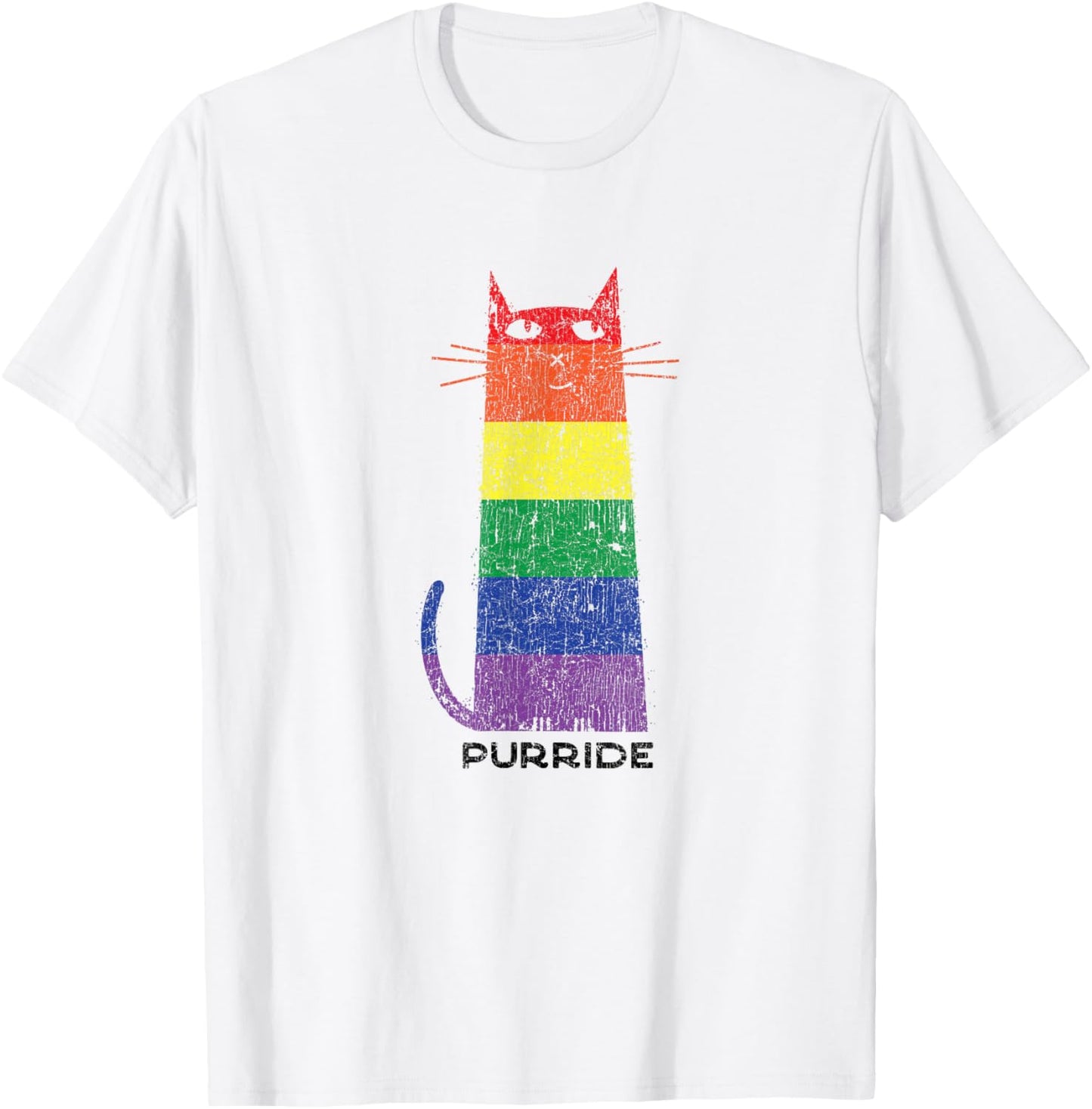 Purride LGBT Funny Gay Pride Cat Saying Graphic T-Shirt