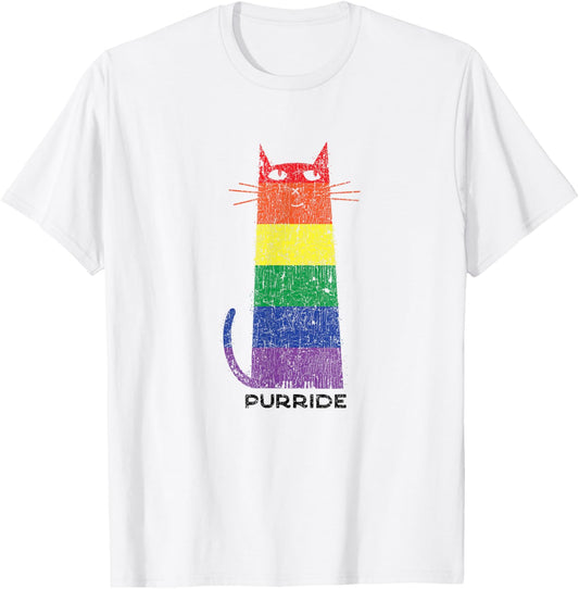 Purride LGBT Funny Gay Pride Cat Saying Graphic T-Shirt