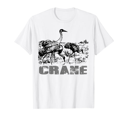 Whooping Crane Bird Art T-shirt Men Women Kids Boys Girls T-Shirt