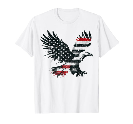 Bald Eagle Mullet Merica American Flag Patriotic 4th Of July T-Shirt for Women Men