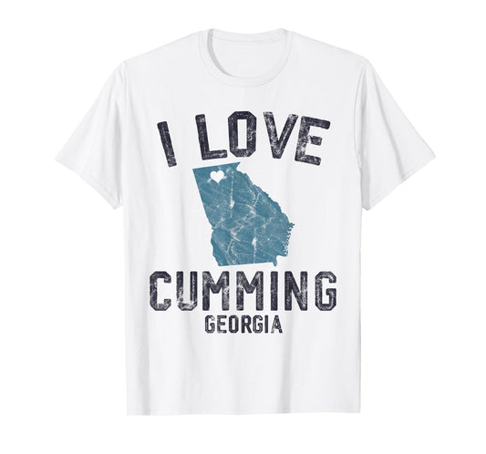 I Love Cumming Georgia Funny United States T-Shirt