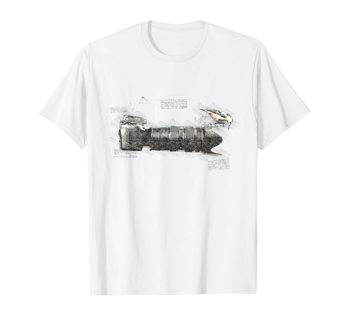 Bird on Long Lens Camera Photography Bird Photographer T-Shirt