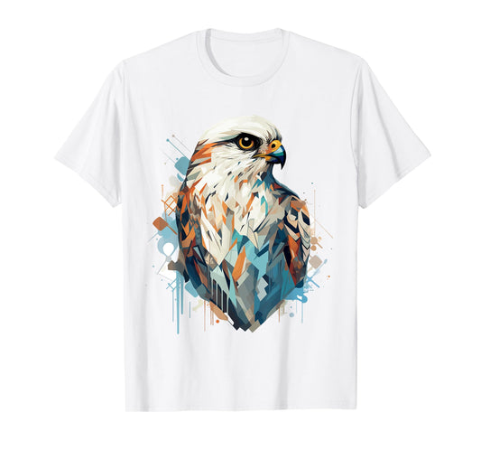 American Kestrel Bird Geometric Patten Art,Cute Kestrel Love T-Shirt