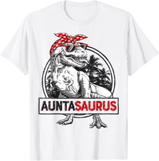 Auntasaurus T rex Dinosaur Auntie Saurus Family Matching T-Shirt