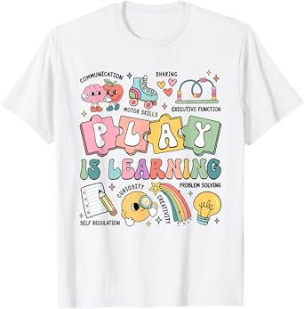Retro Play Is Learning Kindergarten Teacher Team Women T-Shirt