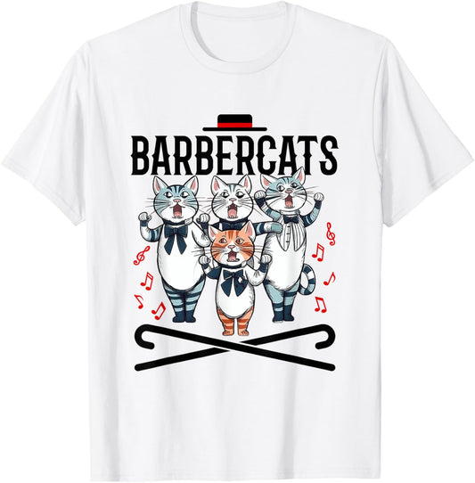 Barbershop Quartet Cats Singing Harmony Singer T-Shirt