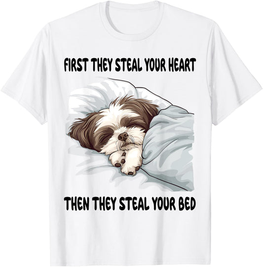 Shih Tzu Sleeping Pajamas Nightgown T-Shirt