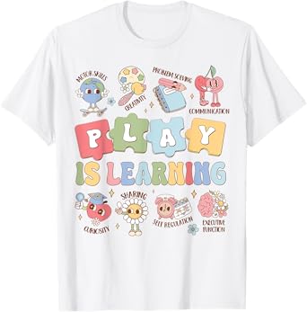 Teacher Groovy Play Is Learning Back To School T-Shirt