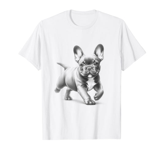 French Bulldog Running Frenchie Design For Men And Women T-Shirt
