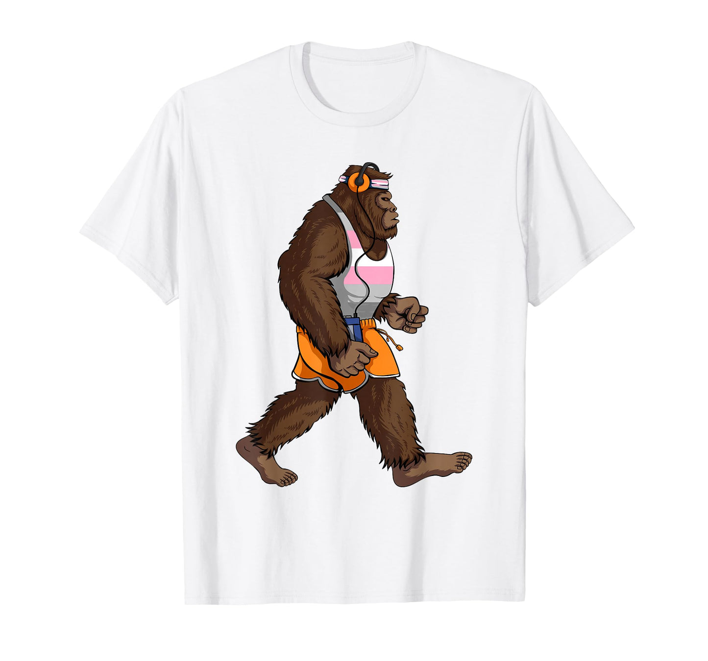 Demigirl Pride Flag Funny Bigfoot Demigirl Flag T-Shirt