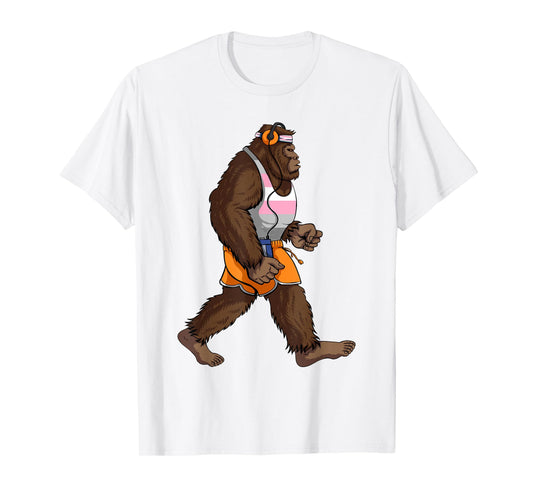 Demigirl Pride Flag Funny Bigfoot Demigirl Flag T-Shirt