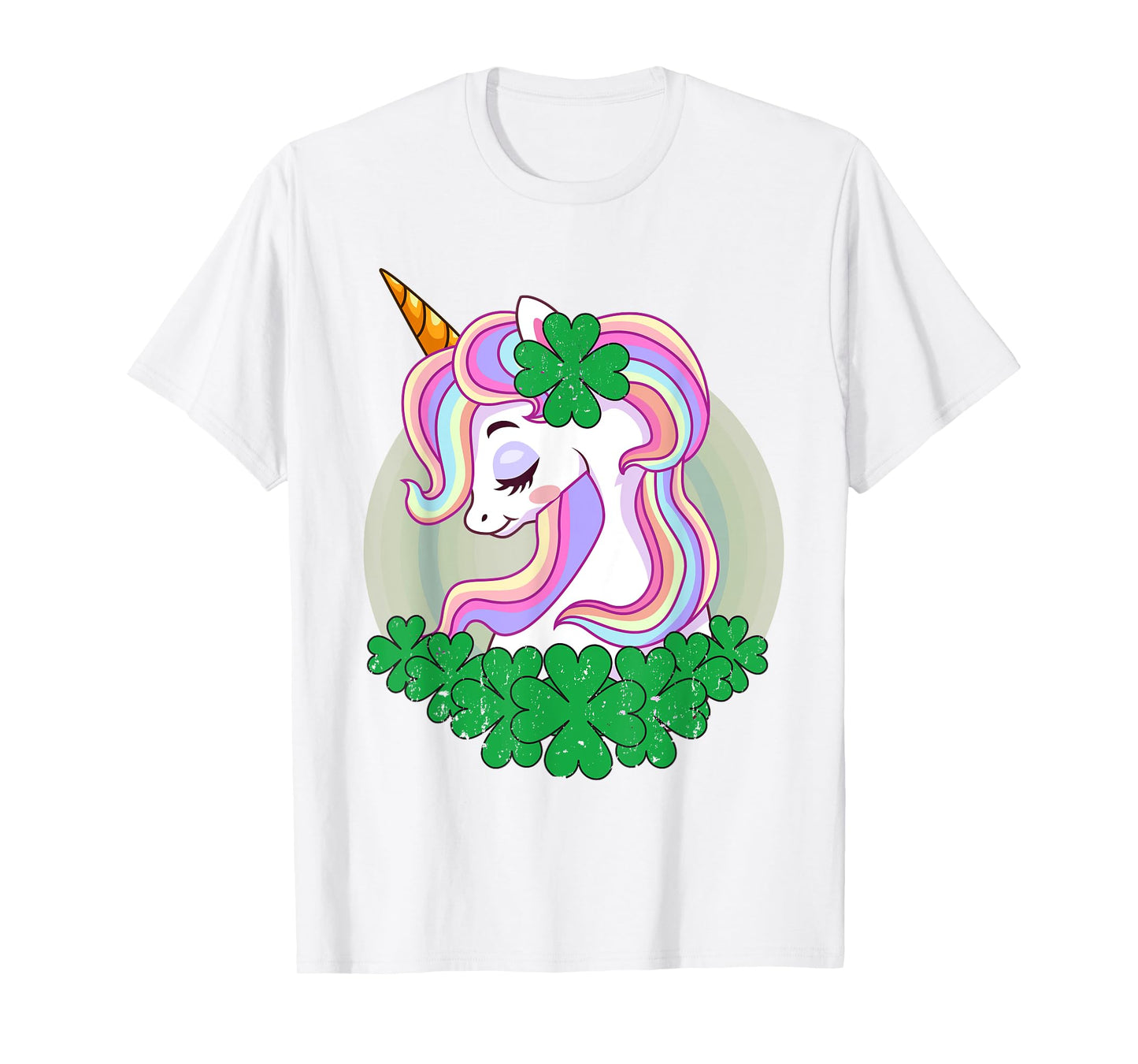St Patricks Day Unicorn Shamrock Pattys Toddler Kid Girls T-Shirt