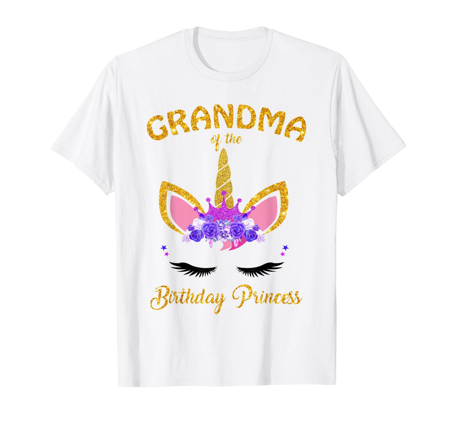 Grandma of the Birthday Princess Unicorn Girl T Shirt Outfit T-Shirt