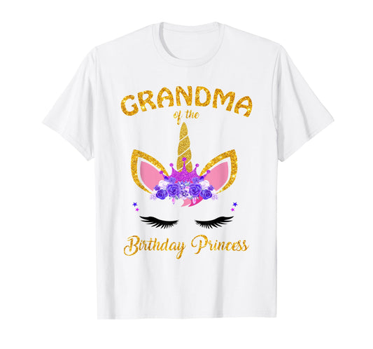Grandma of the Birthday Princess Unicorn Girl T Shirt Outfit T-Shirt