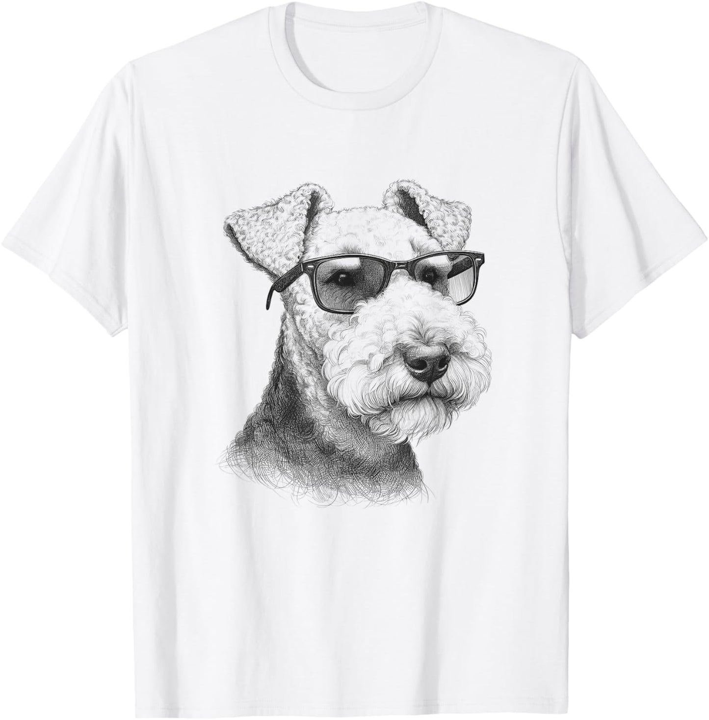 Airedale Terrier Dog Sunglasses Design For Kids And Men T-Shirt