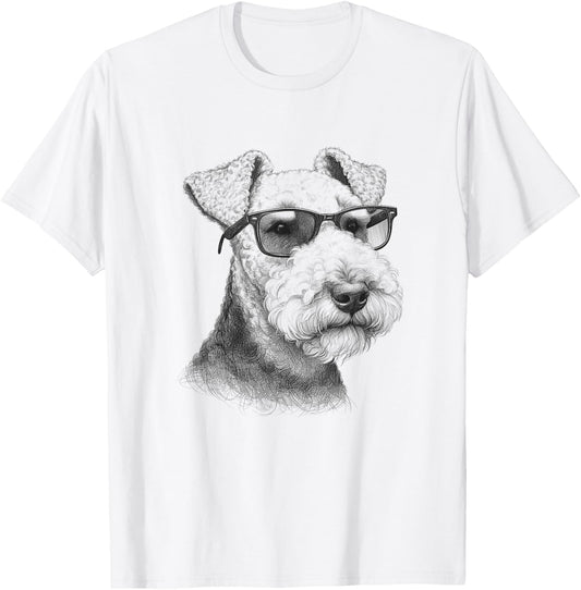 Airedale Terrier Dog Sunglasses Design For Kids And Men T-Shirt