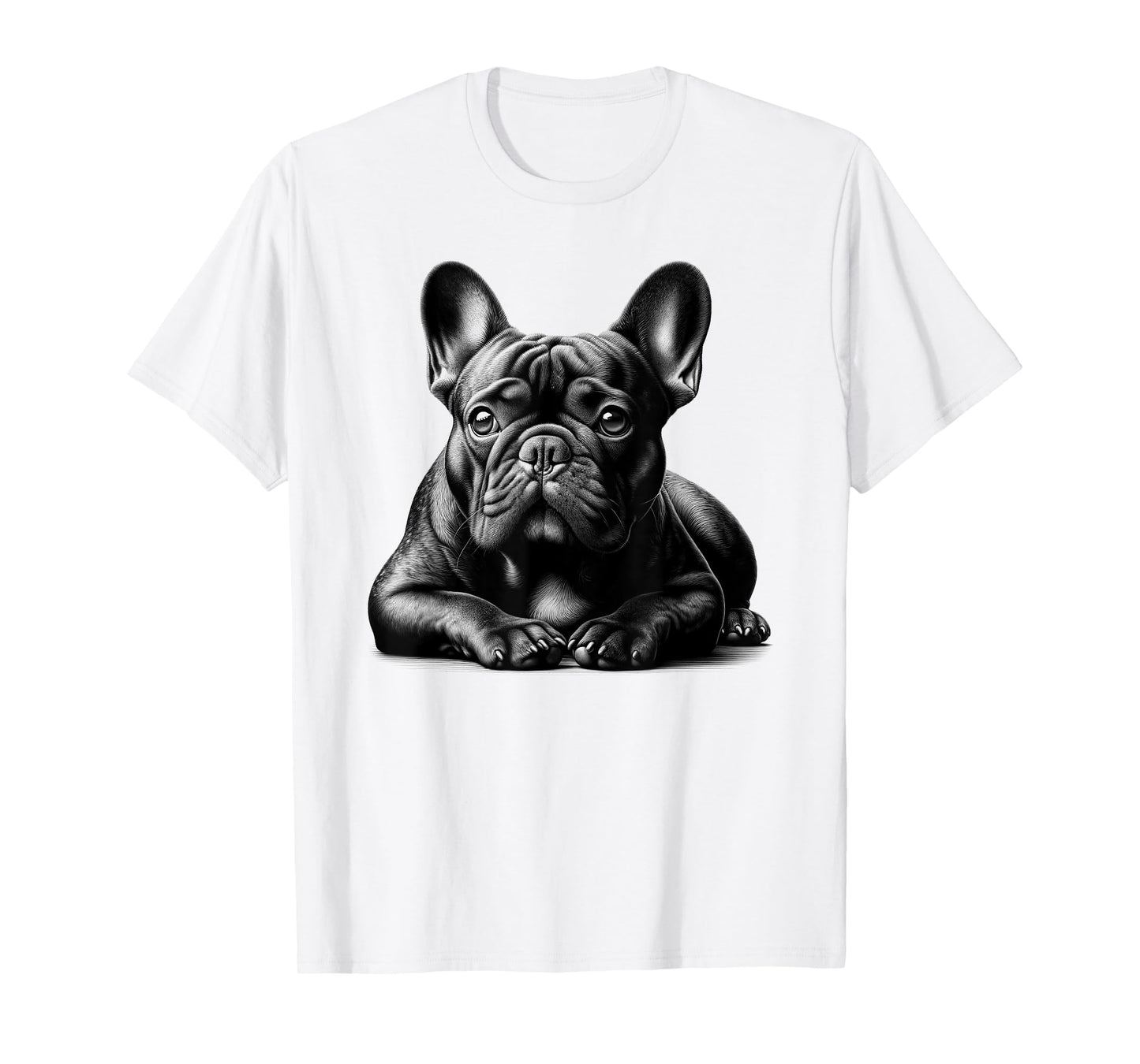 Cute French Bulldog in Lying Pose T-Shirt