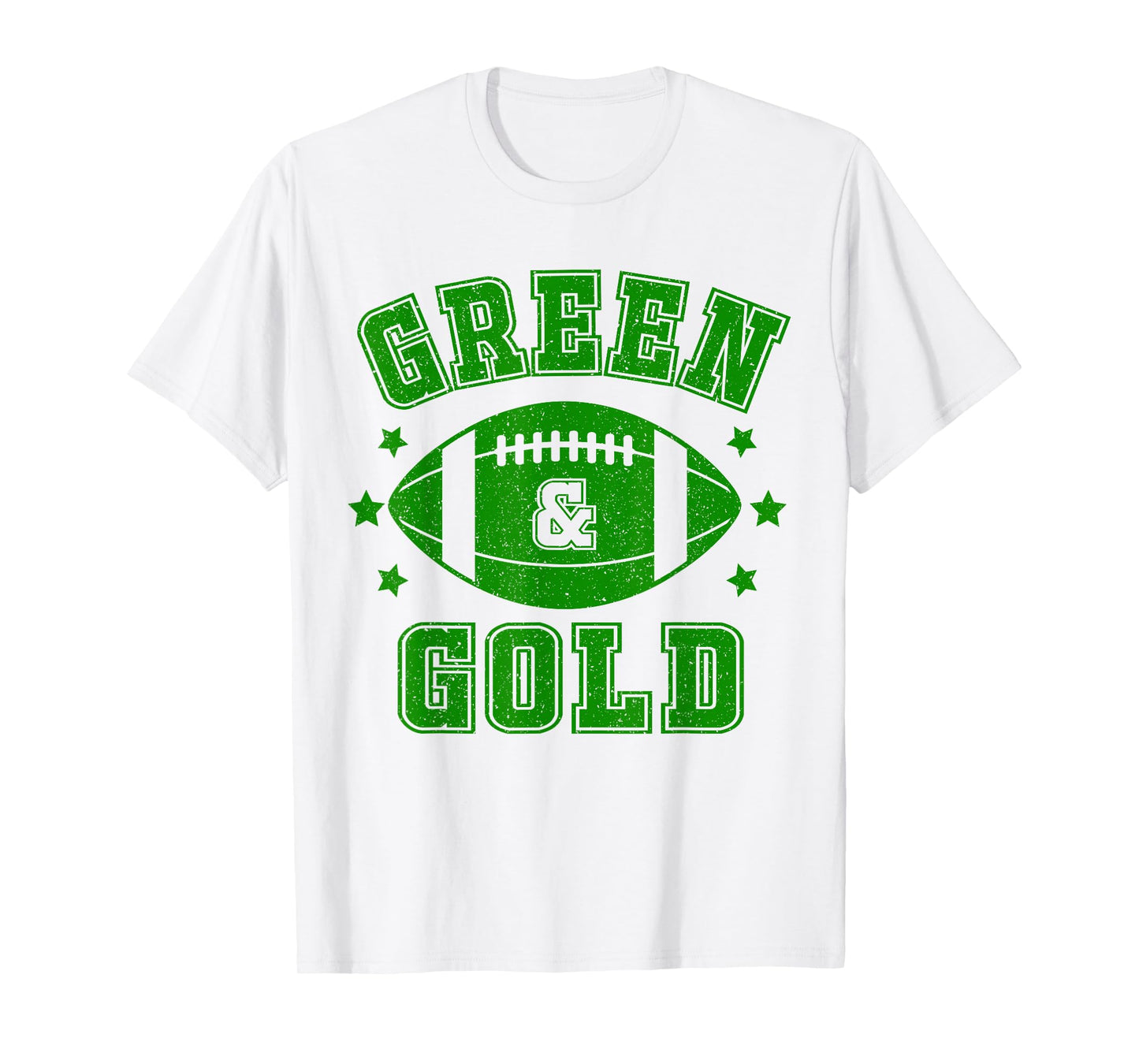 On Gameday Football We Wear Green And Gold School Spirit T-Shirt