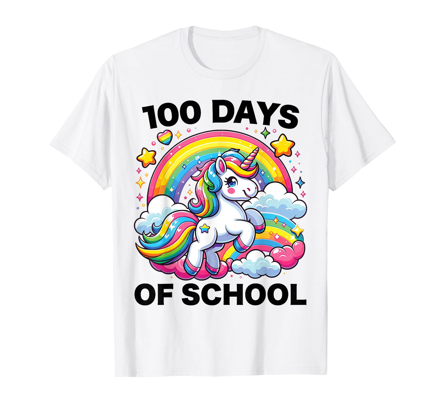 100 Days of School Unicorn Girls Teacher 100th Day of School T-Shirt