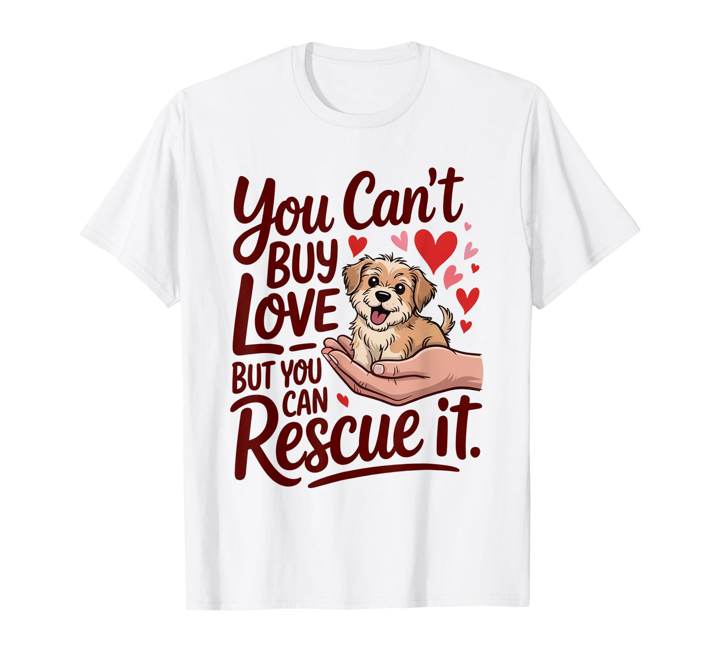 Rescue Dog Lover Dog Mom Save a Dog T-Shirt for Men Women Kids