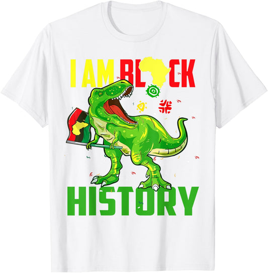 African I Am Black History Month Dinosaur Kids Boy Toddler T-Shirt