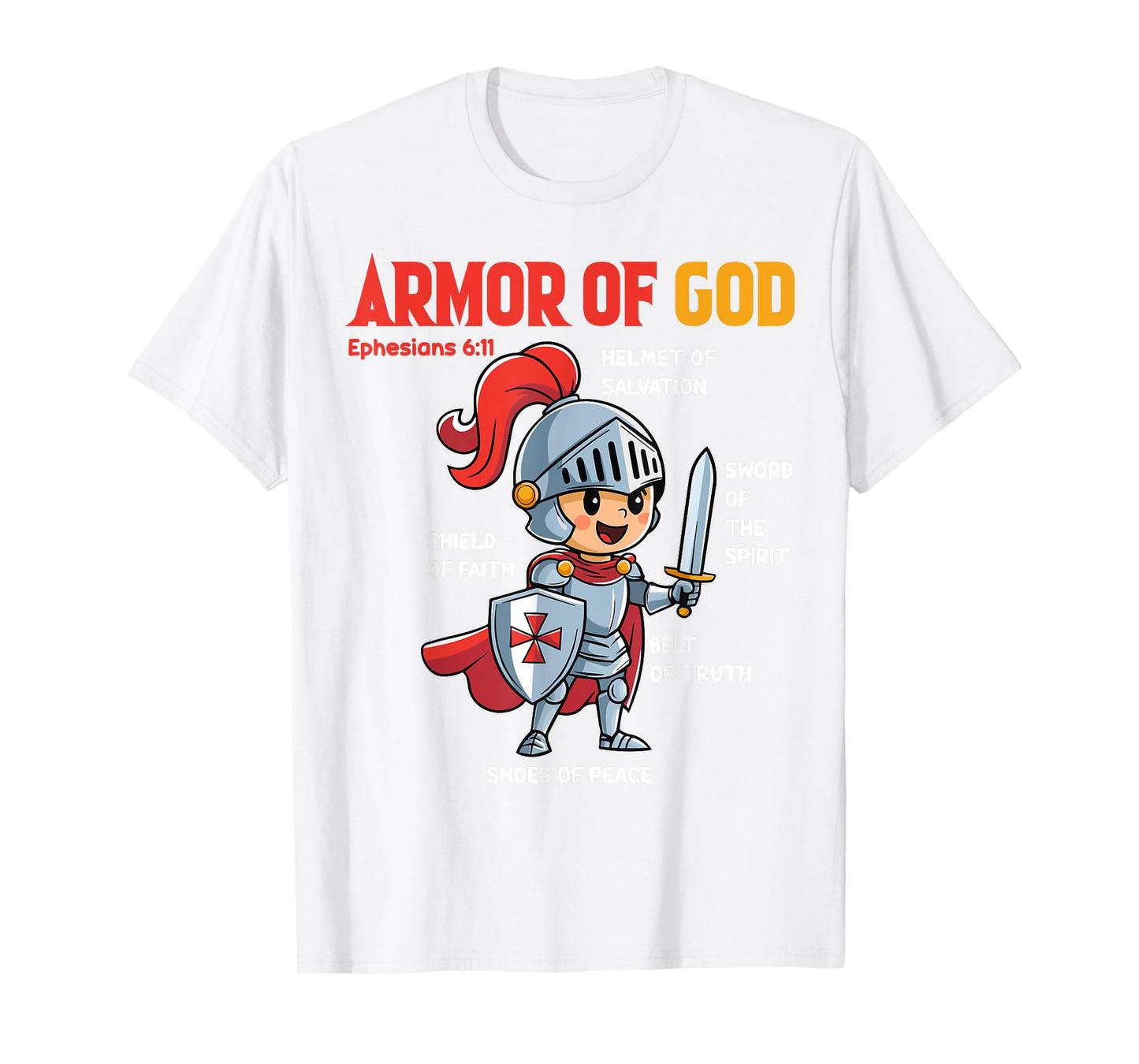 Toddler Boy Armor Of God Brother Son Men Kid Christian Jesus T-Shirt