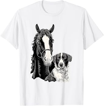 Dog And Horse Lover Horseback Riding Equestrian For Women T-Shirt