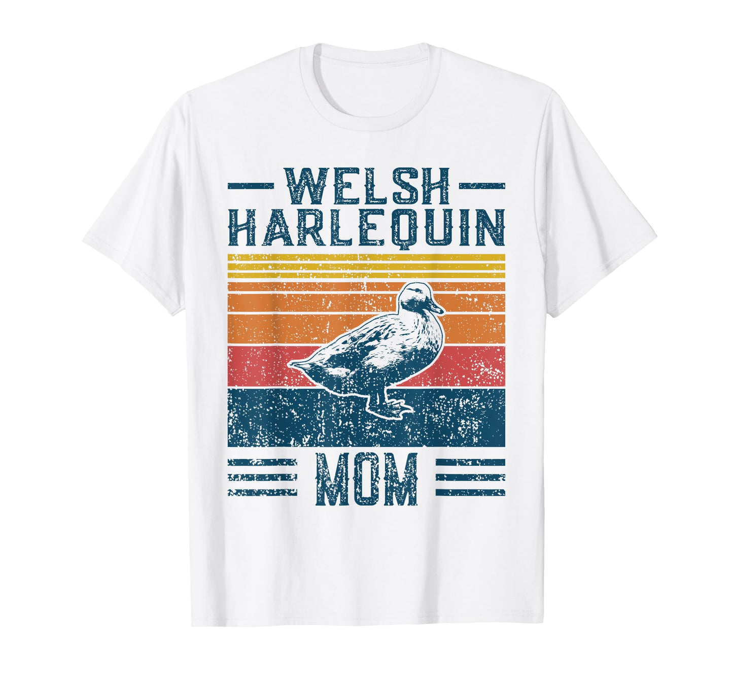 Best Duck Mom Women - Vintage Welsh Harlequin T-Shirt