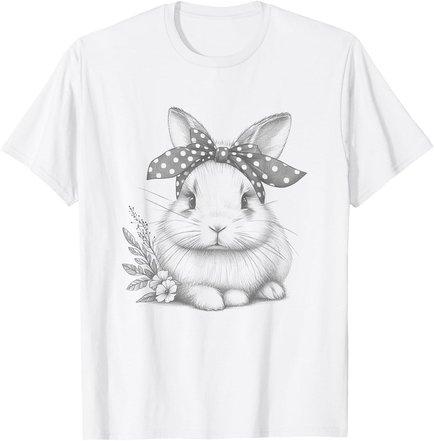 Cute Rabbit Bunny Design For Women And Girls T-Shirt
