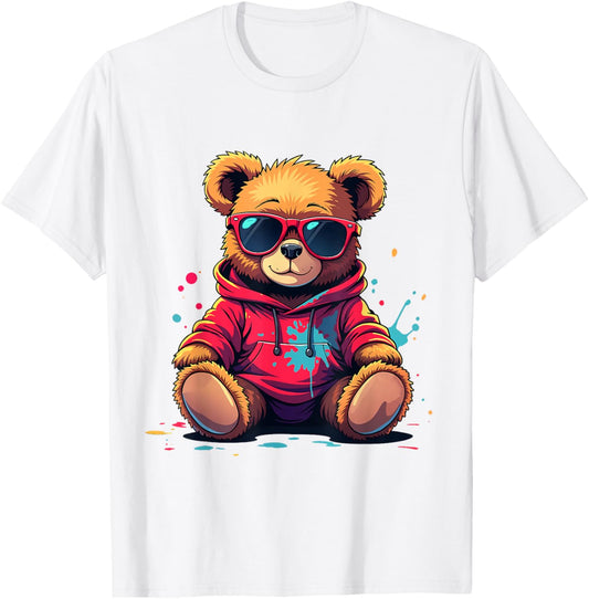 Colorful Teddy Watercolor Funny Tie Dye Bear T-Shirt
