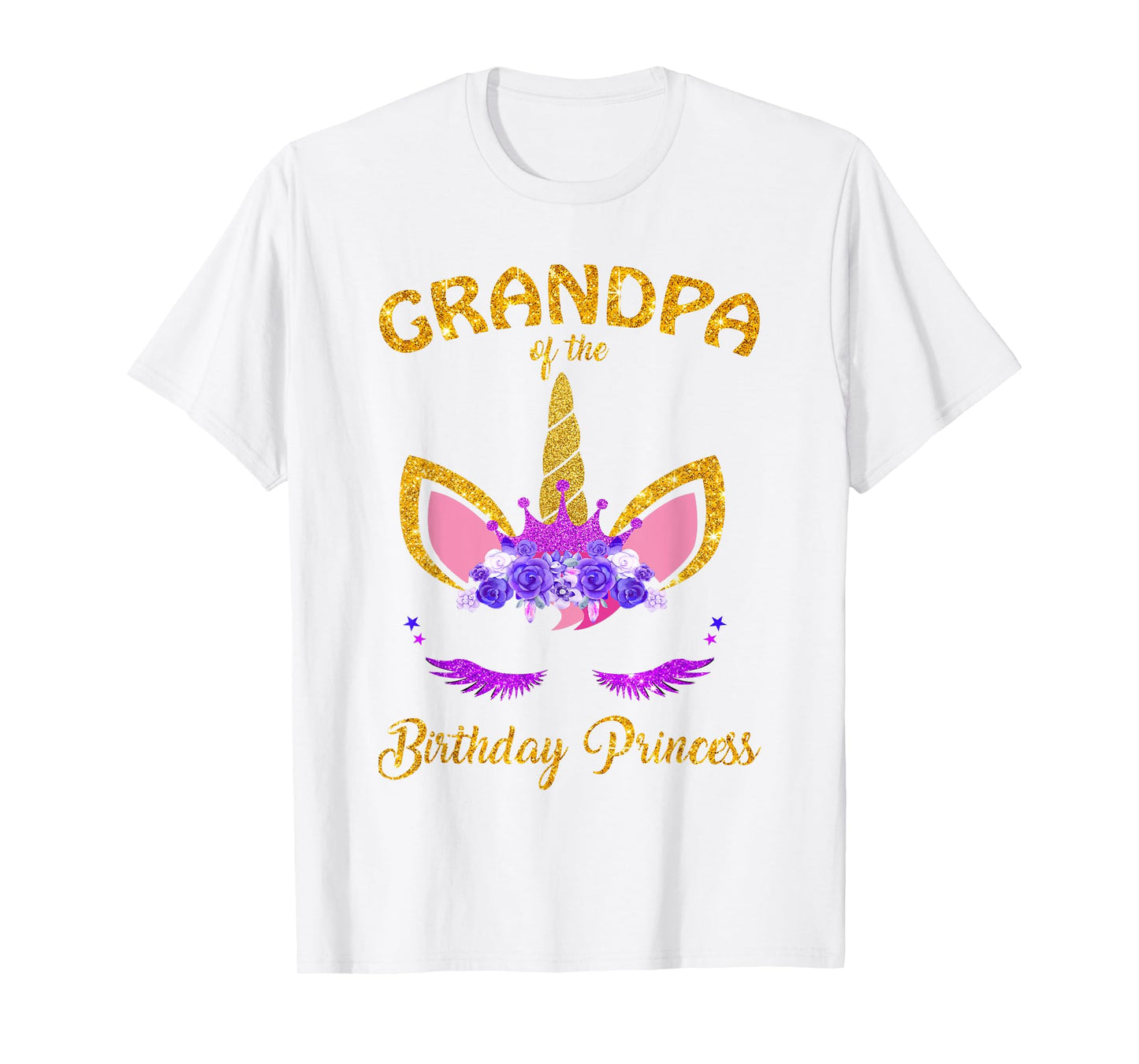 Grandpa of the Birthday Princess Unicorn Girl T Shirt Outfit T-Shirt