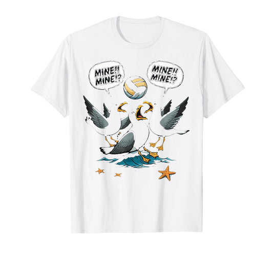 Funny Bird Playing Volleyball T-Shirt