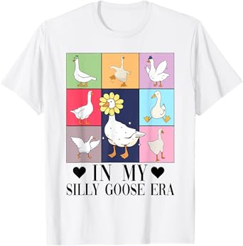 Retro In My Silly Goose Era Funny Animal Lover T-Shirt