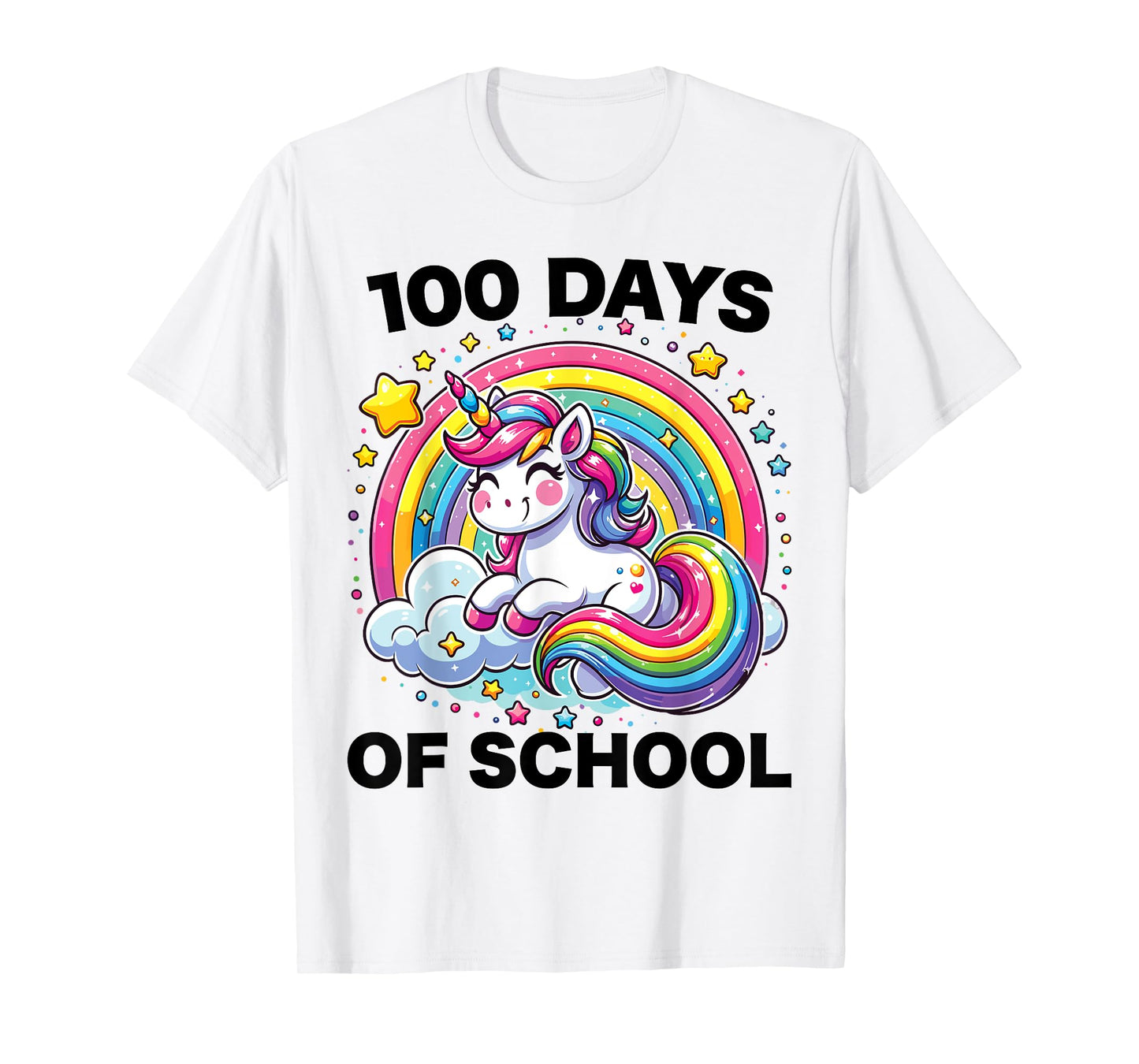 100 Days of School Unicorn Girls Teacher 100th Day of School T-Shirt