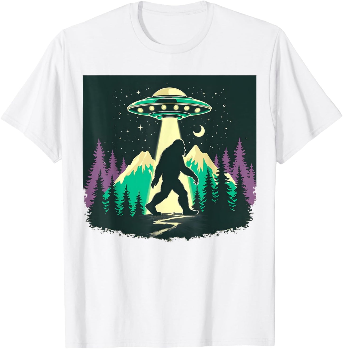 Funny Dinosaur UFO Abduction for Alien Lovers Design T-Shirt