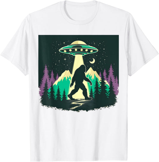 Funny Dinosaur UFO Abduction for Alien Lovers Design T-Shirt