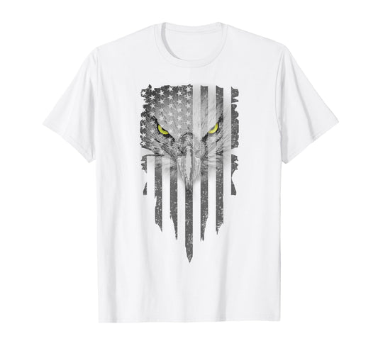 American Flag Bald Eagle Patriotic Eagle 4th of July USA T-Shirt for Women Girls Kids Men