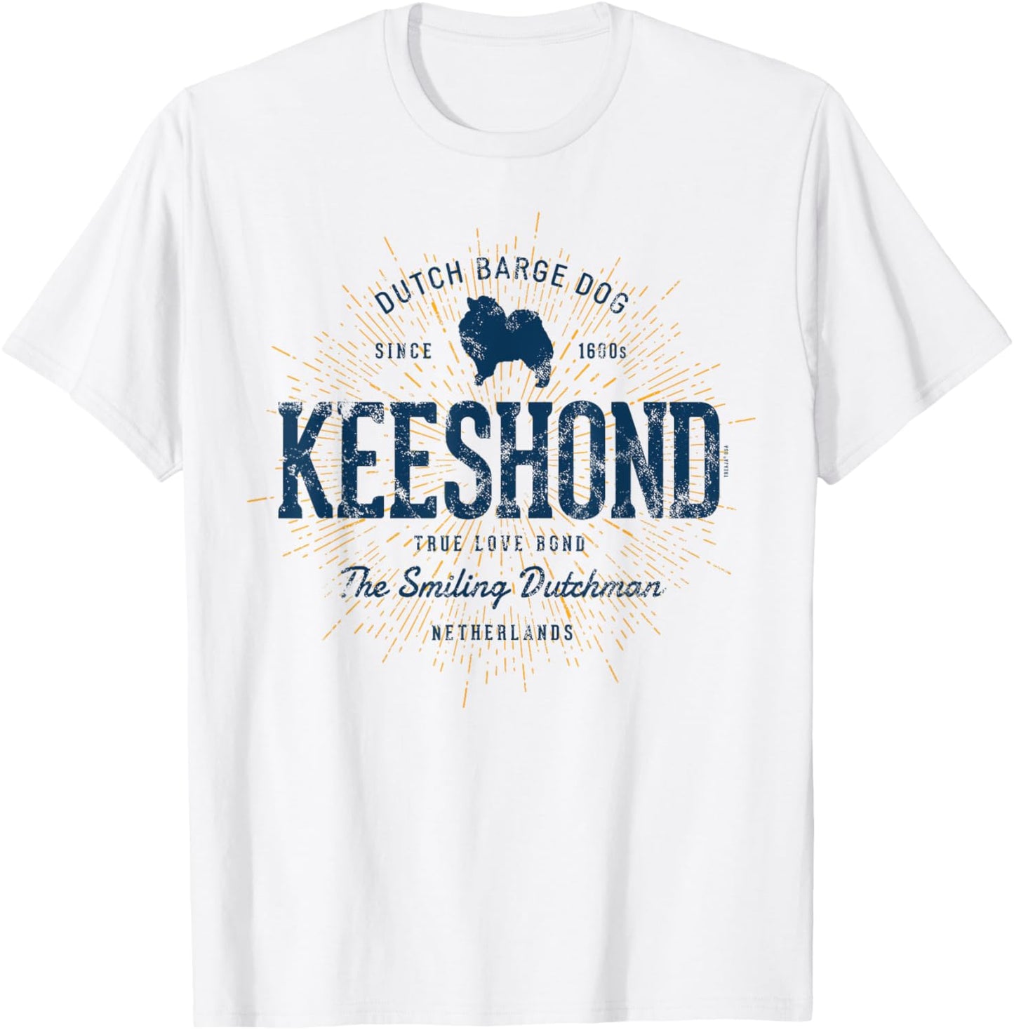 Kees Dog Vintage Style Retro Keeshond T-Shirt