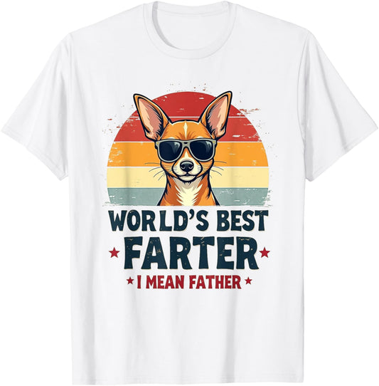 World's Best Farter I Mean Father Funny Fathers Day Dad Dog T-Shirt