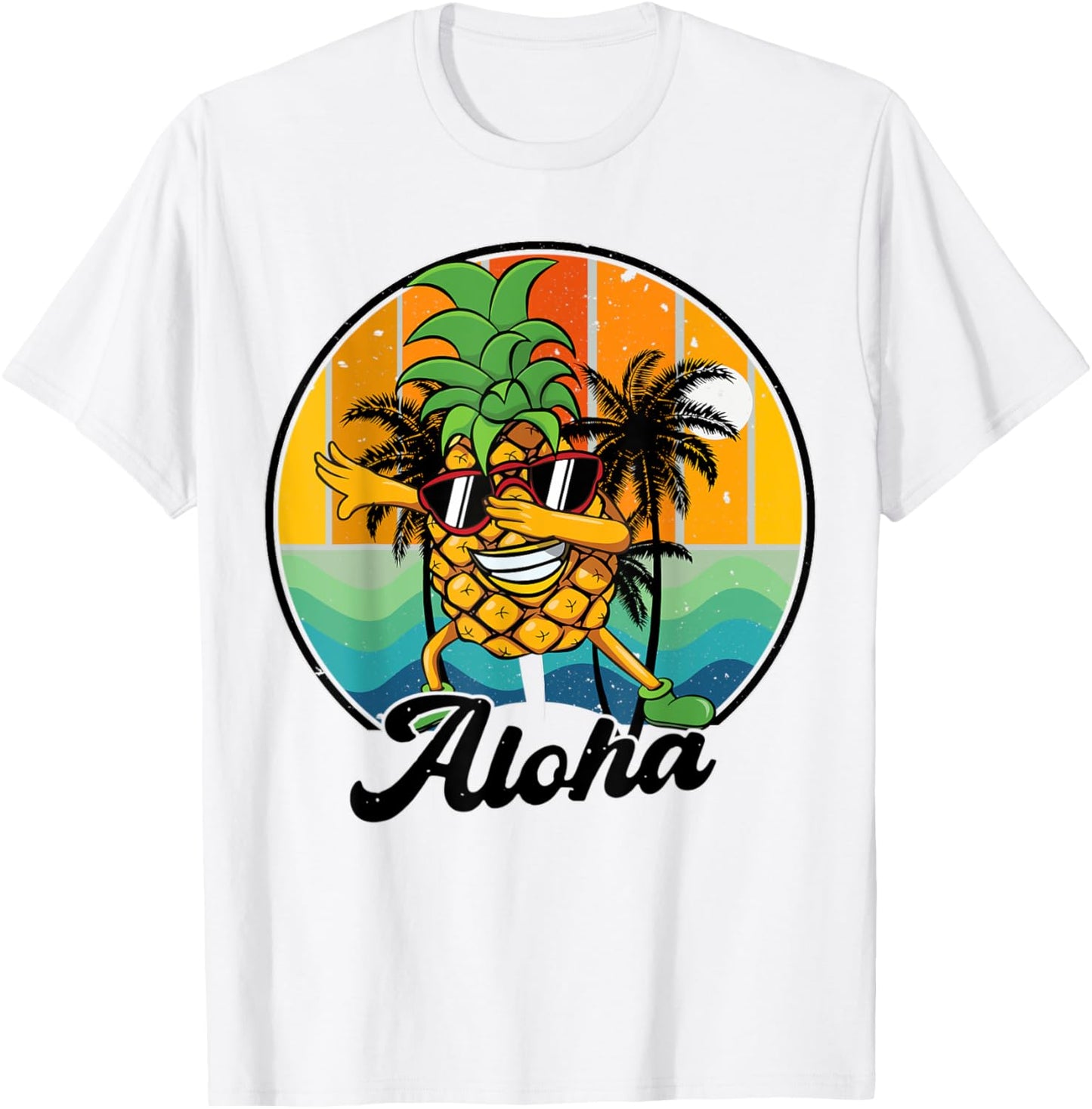 Aloha Hawaii T-Shirt Hawaiian Kids Boy Men Dabbing Pineapple T-Shirt