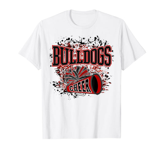 Go Bulldogs Cheer Women Bulldogs Girls School Spirit T-Shirt