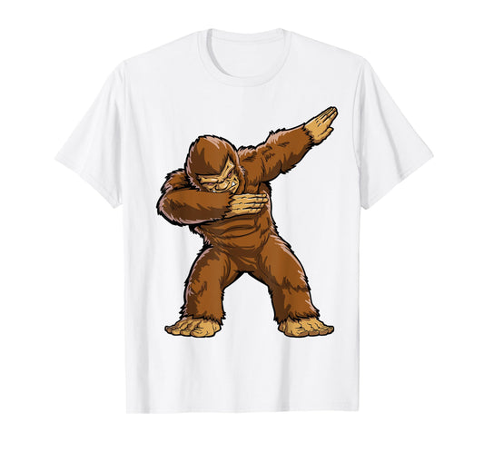 Dabbing Bigfoot Funny Sasquatch Boys Men Dab Dance Monster T-Shirt