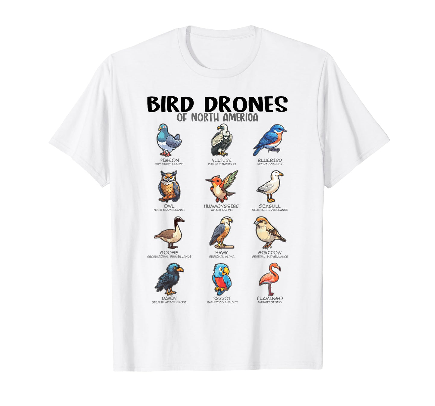 Bird Drones Of North America, Ornithologist Ornithology T-Shirt